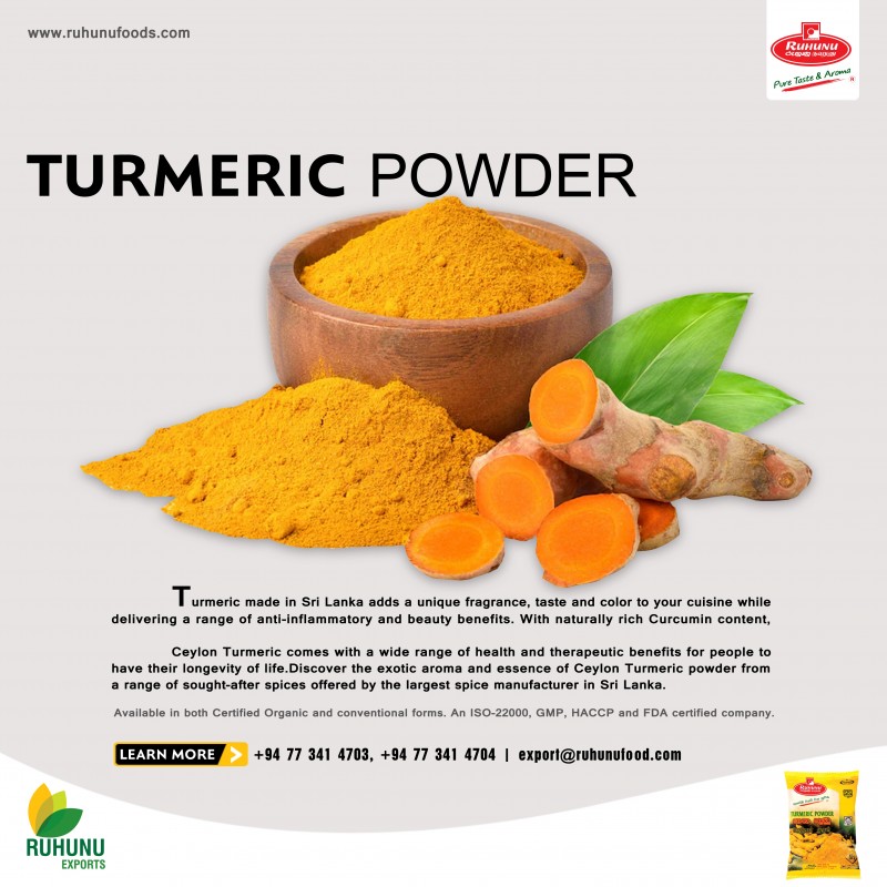 Turmeric powder from Sri Lanka